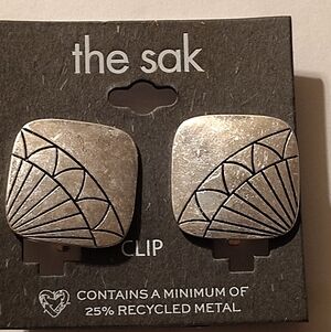 The Sak Silver Clip-On Earrings